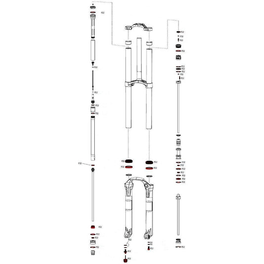 Rock Shox Spared for Fork Service Kit For Boxxer World Cup - MADOVERBIKING