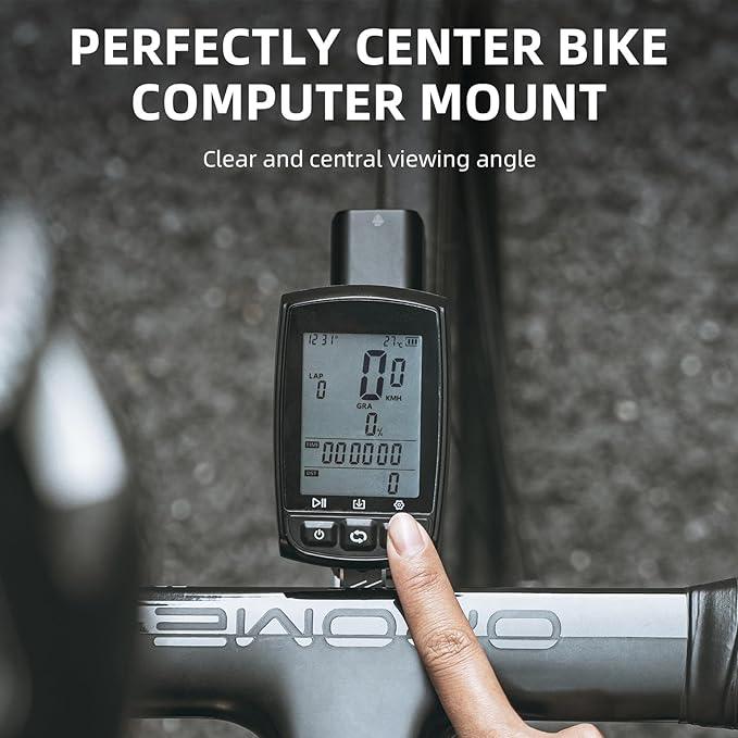 Load image into Gallery viewer, Rockbros Bike Computer Mount, Out Front Aluminum Bicycle Computer Mount for Road Bikes Aero Integrated Handlebar Compatible with Garmin, Wahoo, Bryton and GoPro - MADOVERBIKING
