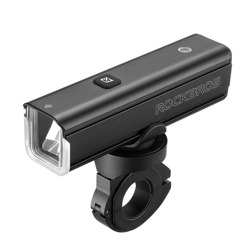 Rockbros Bike Light 1500Lumens USB Rechargeable Bike Headlight Led IPX6 Waterproof Bike Front Light 5 Modes Aluminum Alloy Super Bright Bike Light for Night Riding