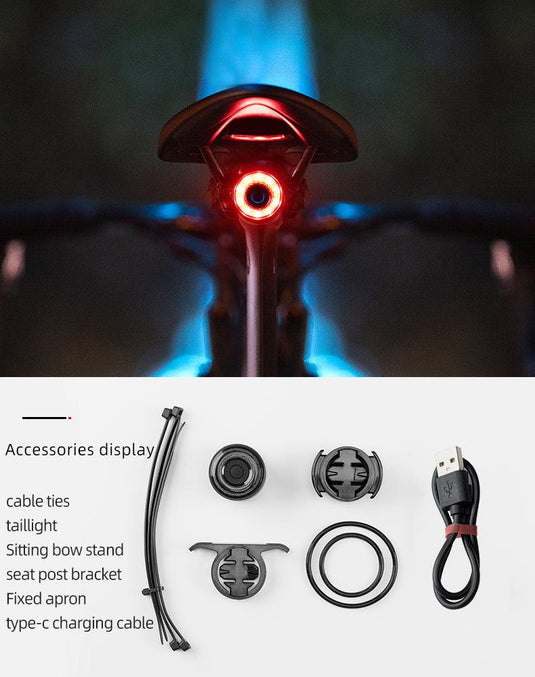 Rockbros Bike Tail Light Rear Bike Light Rechargeable Bike Rear Light Waterproof Bike Taillight - MADOVERBIKING