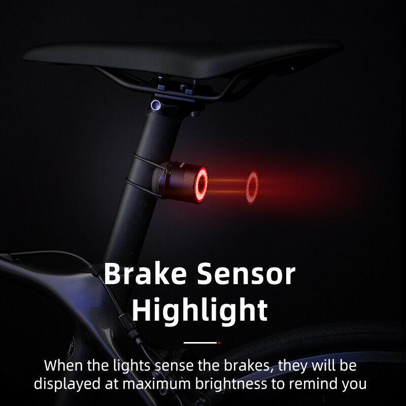 Load image into Gallery viewer, Rockbros Bike Tail Light Rear Bike Light Rechargeable Bike Rear Light Waterproof Bike Taillight - MADOVERBIKING
