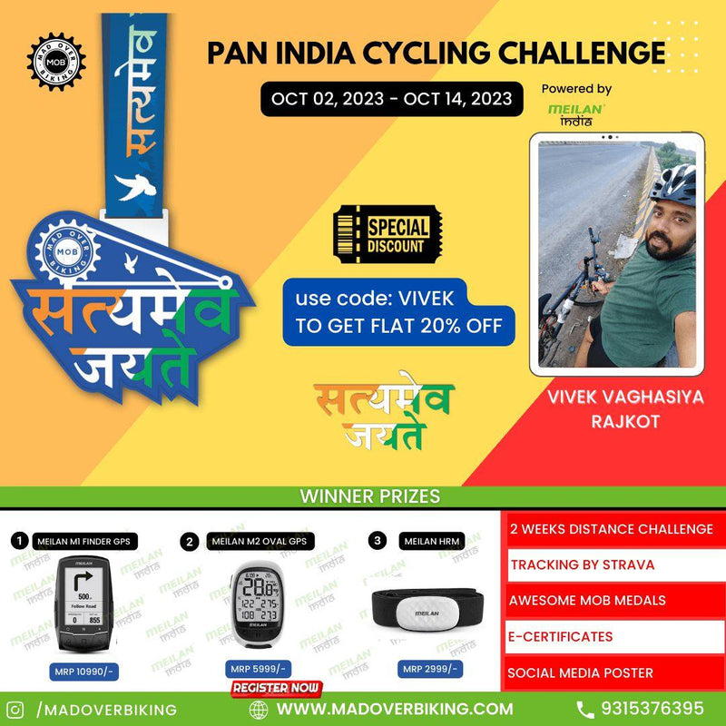 Load image into Gallery viewer, Satyamev Jayate Cycling Event 2023 - MADOVERBIKING
