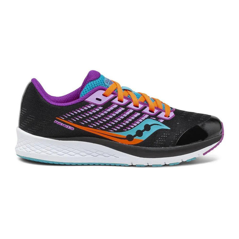 Load image into Gallery viewer, Saucony Kids Running Shoes - Ride 13 (Black/Pink)
