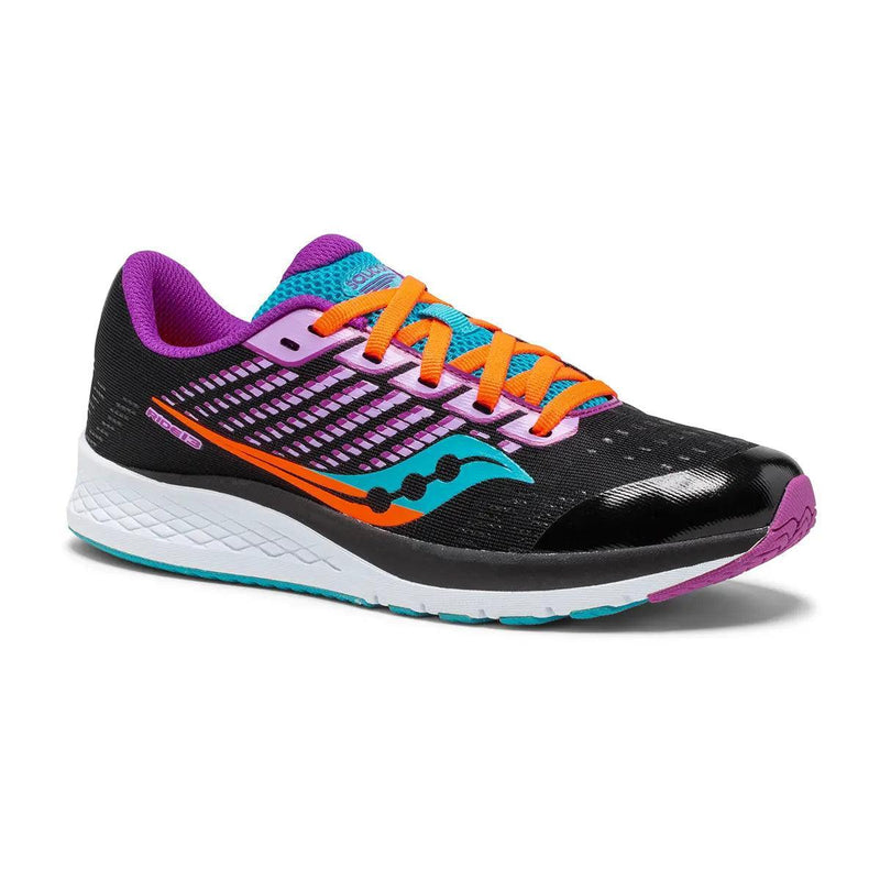 Load image into Gallery viewer, Saucony Kids Running Shoes - Ride 13 (Black/Pink)
