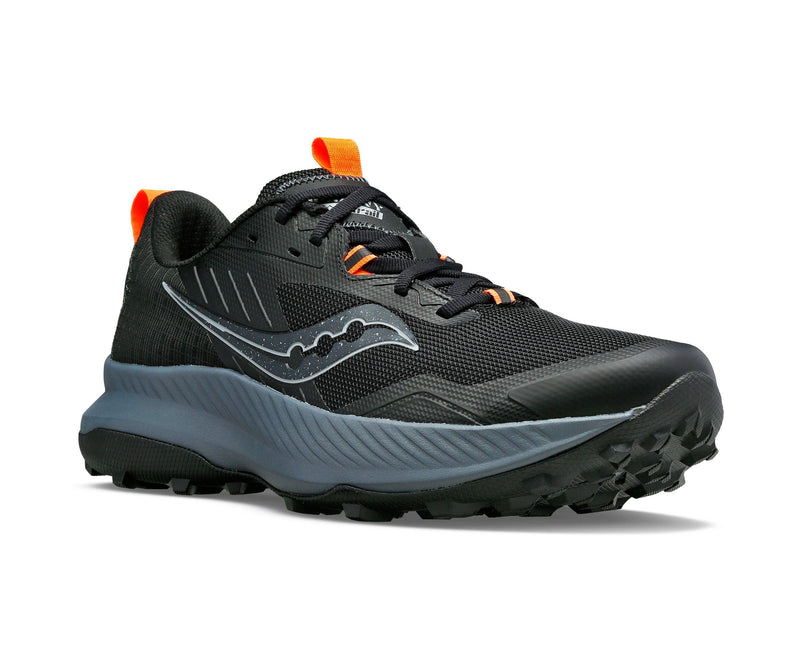 Load image into Gallery viewer, Saucony Mens Running Shoes - Blaze TR (Black/Viziornge) - MADOVERBIKING
