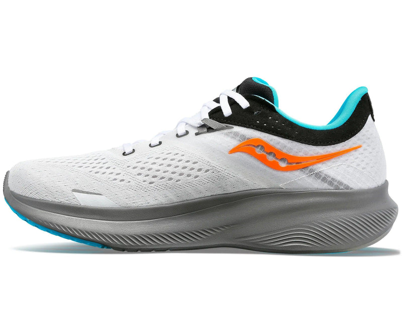 Load image into Gallery viewer, Saucony Mens Running Shoes - Ride 16 (White/Gravel) - MADOVERBIKING
