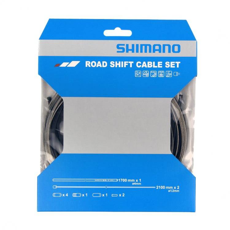 Load image into Gallery viewer, Shimano Road SUS Shift Cable Set 1700mm SP41 Outer Cable, 2100mmx2 Inner Cable SHIMANO MADOVERBIKING
