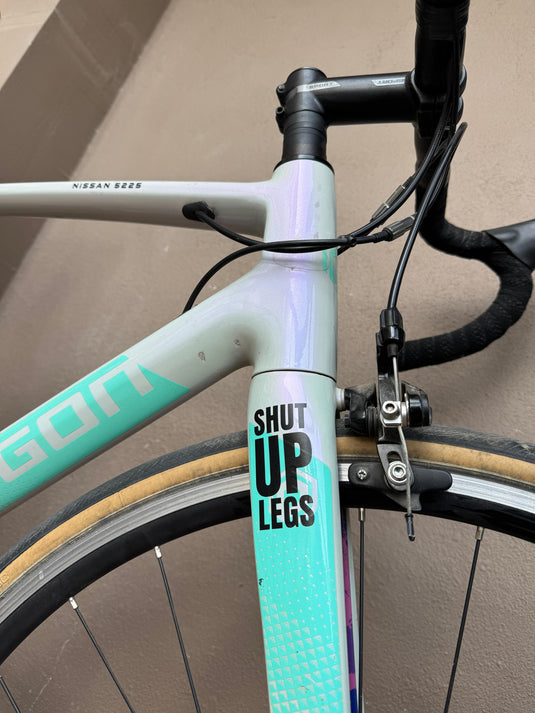 SHUT UP LEGS! Jens Voight Motivational Bike Top Tube Premium Vinyl Sticker (Set of 2)