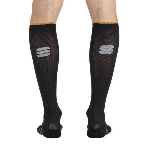 Load image into Gallery viewer, Sportful Recovery Unisex Cycling Socks (Black Orange Sdr) - MADOVERBIKING

