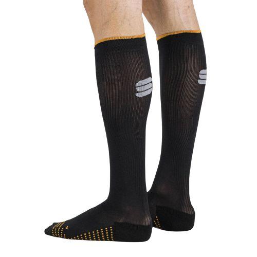 Sportful Recovery Unisex Cycling Socks (Black Orange Sdr) - MADOVERBIKING