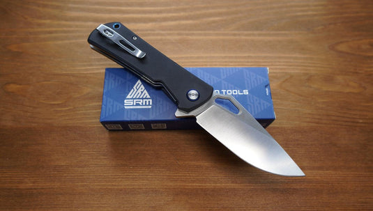 SRM Folding Blade Knife 1168-Black - MADOVERBIKING