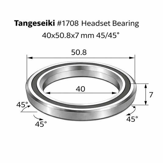 TANGESEIKI HEADSET BEARING | 1708 (40X50.8X7 MM 45/45°)