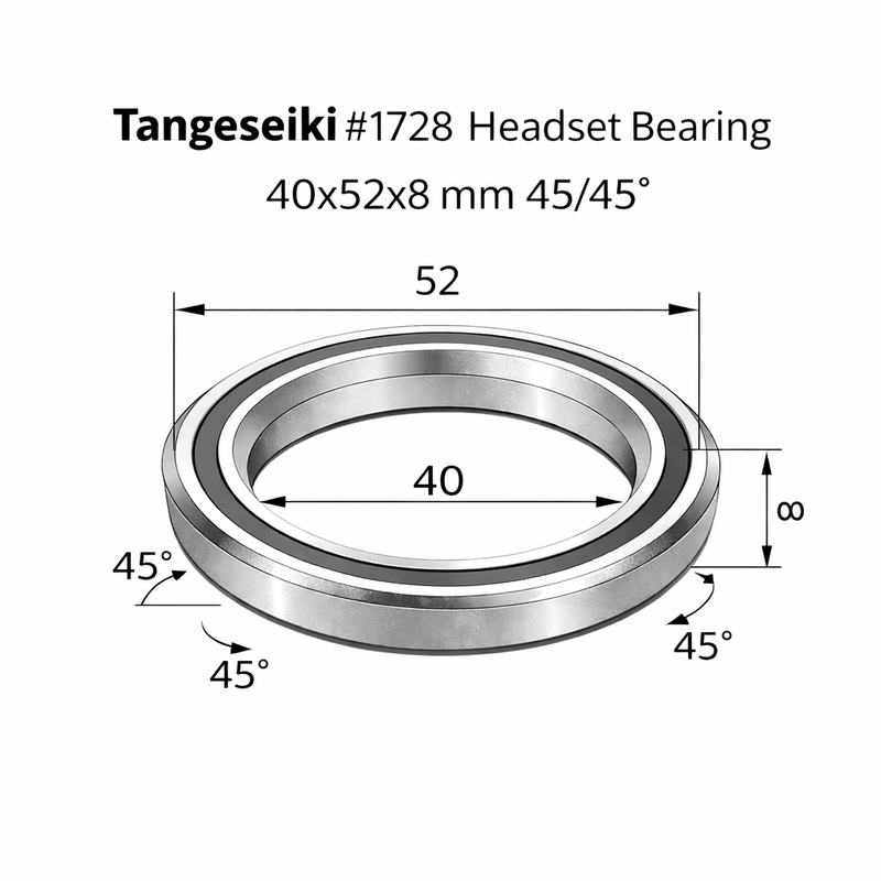 Load image into Gallery viewer, TANGESEIKI HEADSET BEARING | 1728 (40X52X8 MM 45/45°)
