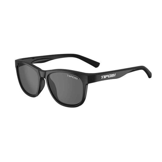 Tifosi Swank Polarized Sunglasses - Smoke Satin Black - MADOVERBIKING