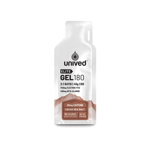 Unived Elite Gel 180 - Box of 6 - Cacao Sea Salt (50Mg Caffeine) - MADOVERBIKING