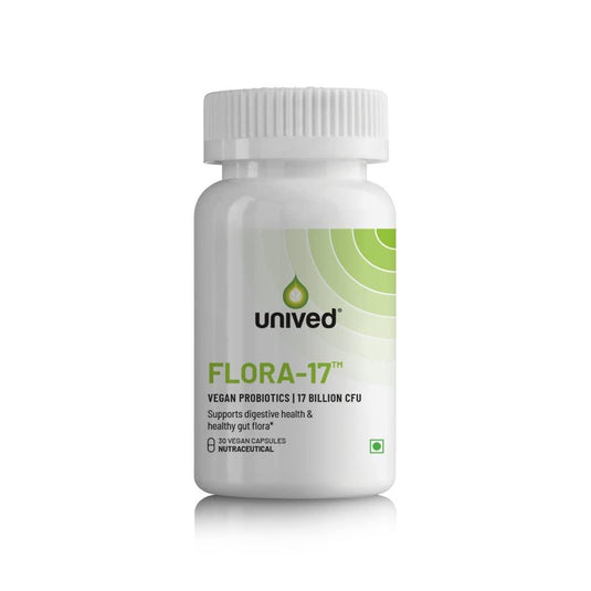 Unived Flora-17™ | Vegan Probiotics with 17 Billion Active Multi-Strain Cultures per Capsule | Digestive, Immune, and Gut Health | for Athletes & Active Individuals | One Month Supply