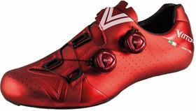 Vittoria Velar Road Carbon Sole Shoe (Red) - MADOVERBIKING