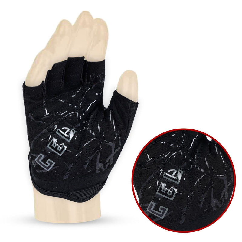 Load image into Gallery viewer, ZAKPRO Cycling Gloves Gel Series Anti-Slip Professional Half Finger - (Black) - MADOVERBIKING
