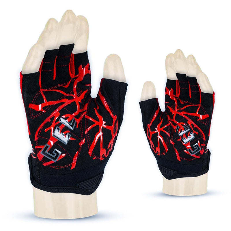 Load image into Gallery viewer, ZAKPRO Cycling Gloves Gel Series Anti-Slip Professional Half Finger - (Red) - MADOVERBIKING
