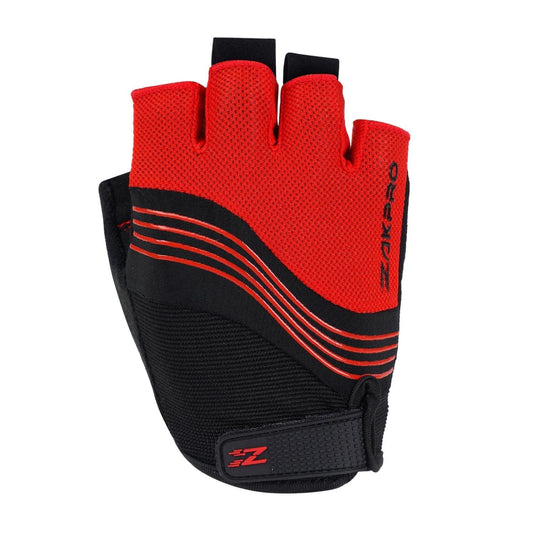 ZAKPRO Cycling Gloves Gel Series Anti-Slip Professional Half Finger - (Red) - MADOVERBIKING