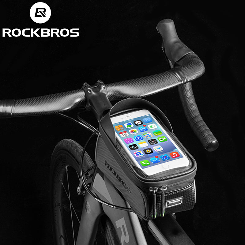 Load image into Gallery viewer, Top Tube Bag | Waterproof &amp; Compatible with Phones upto 6.5&quot; ROCKBROS MADOVERBIKING
